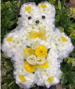 Teddy Yellow funerals Flowers